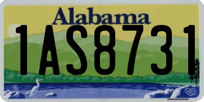 AL license plate 1AS8731