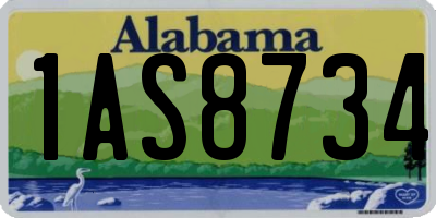 AL license plate 1AS8734