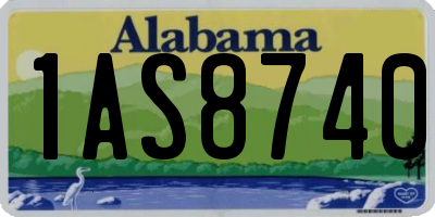 AL license plate 1AS8740