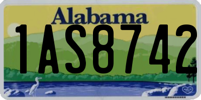 AL license plate 1AS8742