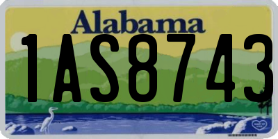 AL license plate 1AS8743