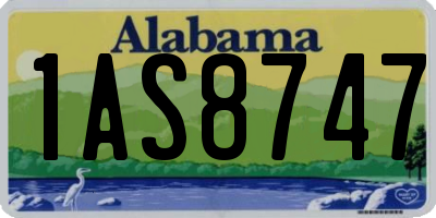 AL license plate 1AS8747