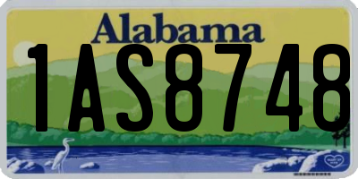 AL license plate 1AS8748