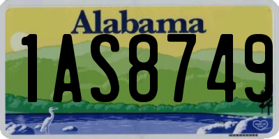 AL license plate 1AS8749