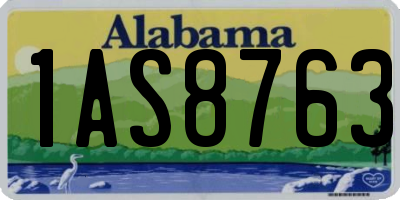 AL license plate 1AS8763