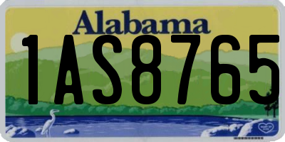 AL license plate 1AS8765