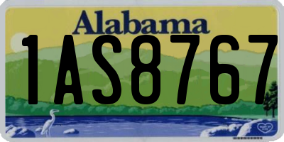 AL license plate 1AS8767