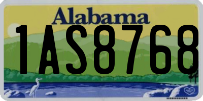 AL license plate 1AS8768