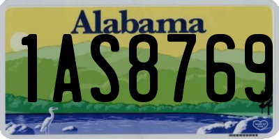 AL license plate 1AS8769