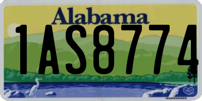 AL license plate 1AS8774