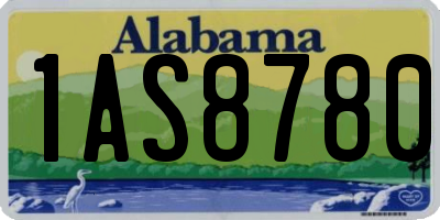 AL license plate 1AS8780