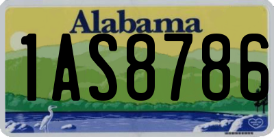 AL license plate 1AS8786