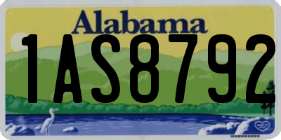 AL license plate 1AS8792