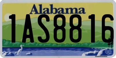 AL license plate 1AS8816