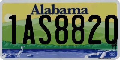 AL license plate 1AS8820
