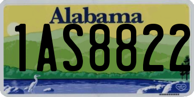 AL license plate 1AS8822