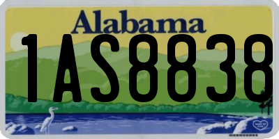 AL license plate 1AS8838