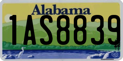 AL license plate 1AS8839