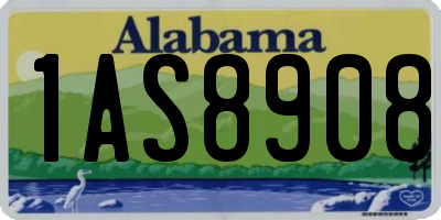 AL license plate 1AS8908