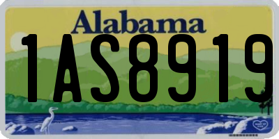 AL license plate 1AS8919