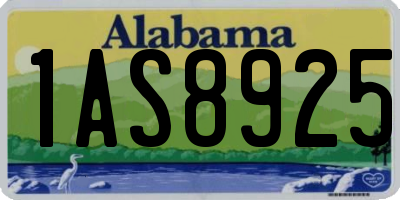 AL license plate 1AS8925
