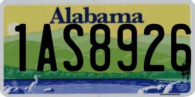 AL license plate 1AS8926