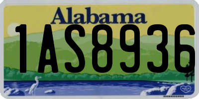 AL license plate 1AS8936