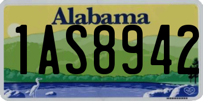 AL license plate 1AS8942