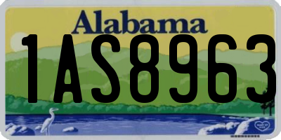 AL license plate 1AS8963
