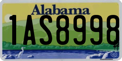 AL license plate 1AS8998