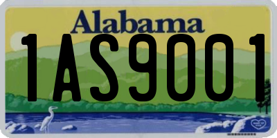 AL license plate 1AS9001