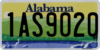 AL license plate 1AS9020