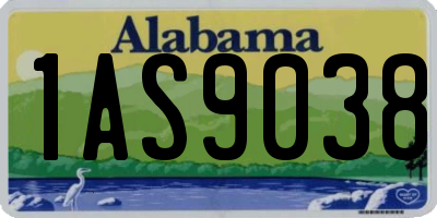AL license plate 1AS9038