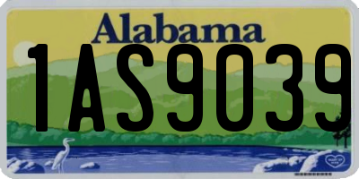 AL license plate 1AS9039
