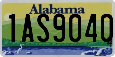 AL license plate 1AS9040
