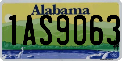 AL license plate 1AS9063