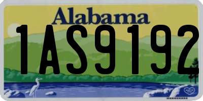 AL license plate 1AS9192