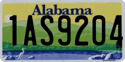 AL license plate 1AS9204