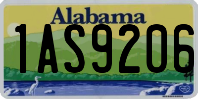 AL license plate 1AS9206