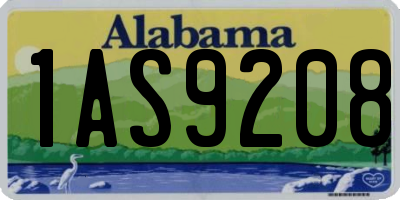 AL license plate 1AS9208