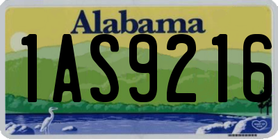 AL license plate 1AS9216