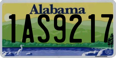 AL license plate 1AS9217
