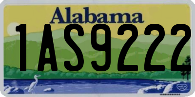 AL license plate 1AS9222