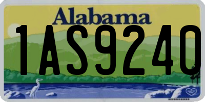 AL license plate 1AS9240