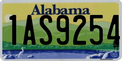 AL license plate 1AS9254