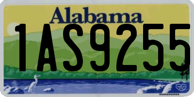 AL license plate 1AS9255