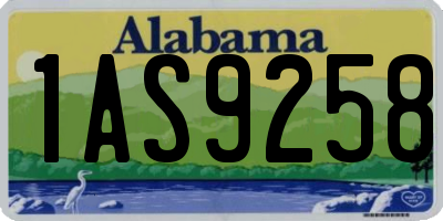 AL license plate 1AS9258