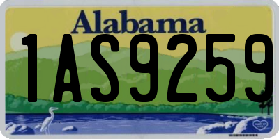 AL license plate 1AS9259