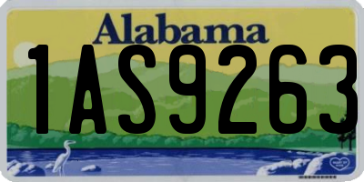 AL license plate 1AS9263
