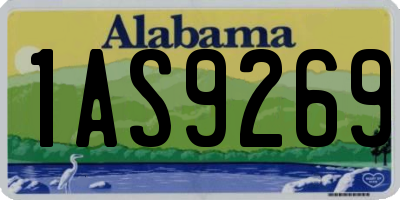 AL license plate 1AS9269